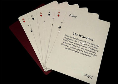 Jumbo Index Custom Poker Playing Cards / Adult Playing Cards with 2 Sides Printing