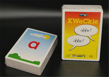 Plastic or Paper Educational Flash Cards , Custom Size Baby Flash Cards