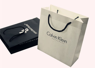 Personalized White Kraft Paper Bags For Garment With Customized Logo