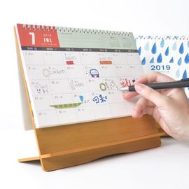 Portable Calendar Printing Services , Normal Paper Foldable Desktop Calendar Stand