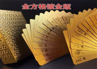 High Flexible 24K Gold Playing Cards With Three - Dimensional Patterns