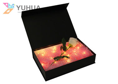 OEM Printing Rigid Gift Boxes / LOGO Added Magnetic Flip Box For Jewelry
