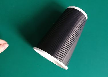 Paper Material One Color Printing 12OZ Size Drink Cup Double Wall With Black Color