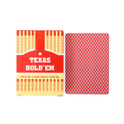 High Quality Durable Texas Stock Waterproof PVC Poker Playing Cards Plastic Board Game Cards