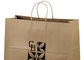Full Color Printing Foldable Shopping Bag / Brown Paper Bags With Handles