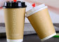 Safety PLA PE Paper Cup With Sleeve Straw Package / Disposable Cardboard Cups