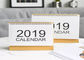 Table Year 'S Wall Calendar Planner With Hole Saddle Stitch Calendar Printing