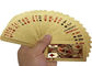 54 Card Deck PET Plastic Gold Playing Cards For Business / Entertainment
