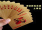 Customized Game Card Plastic Playing Cards / Offset Printin Gold Poker Cards