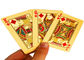 Customized Game Card Plastic Playing Cards / Offset Printin Gold Poker Cards