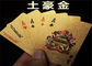 Multipurpose Colorful Gold Plated Playing Cards Gambling 57*87MM