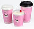 Custom Printing Kraft CMYK Disposable Paper Cups / Insulated Paper Coffee Cups