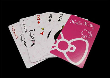 Customized Poker Size Plastic Playing Cards Smooth Finish for Entertainment