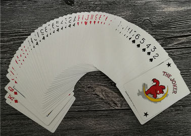 Size 63 x 88 MM Casino Playing Cards German Blackcore Paper Linen