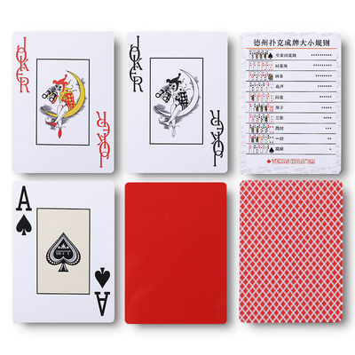 0.32mm Material Personalized Playing Card Set CMYK Color Printing