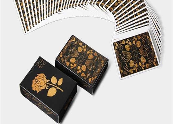 Customized Adult Color Printed Cards Game Black Core Paper Playing Cards